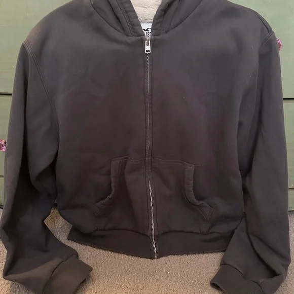 Hollister Off-White Fleece Outerwear - Picture 2 of 4